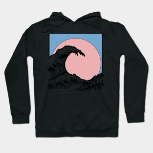 Minimalist Japanese Great Wave Hoodie